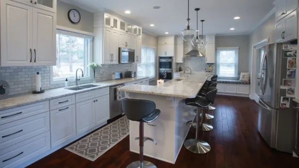 Gramercy White Kitchen Cabinets with sink