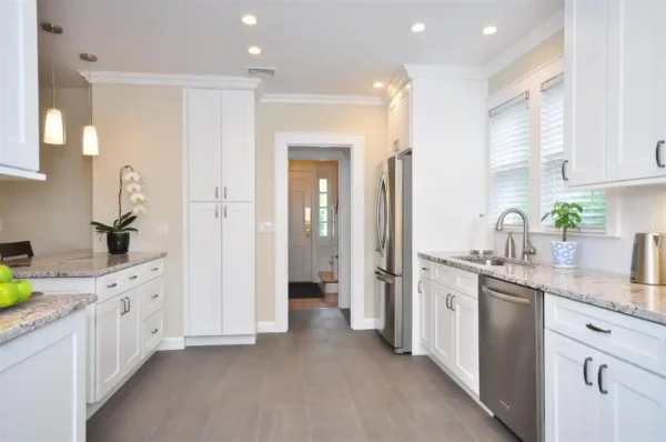 Ice White Shaker Pantry Cabinets