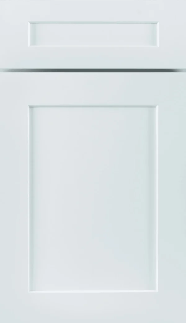 White Shaker Cabinets with Flat Panel Doors