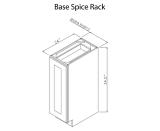 Base Spice Rack Summit White Shaker