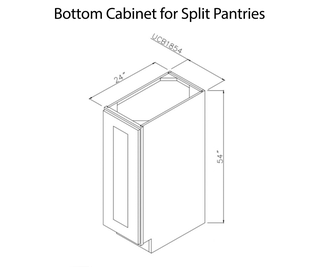 Bottom Cabinet for Split Pantries
