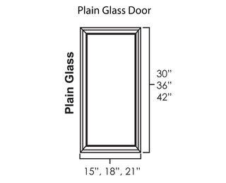 Plain Glass Door for Cabinet Kraftsman Cabinetry