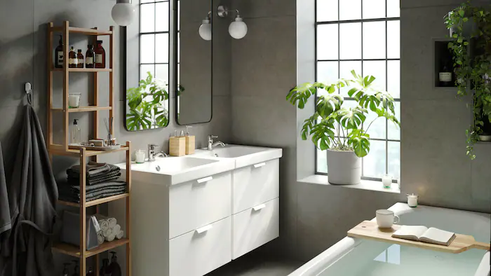 white sink vanity cabinet