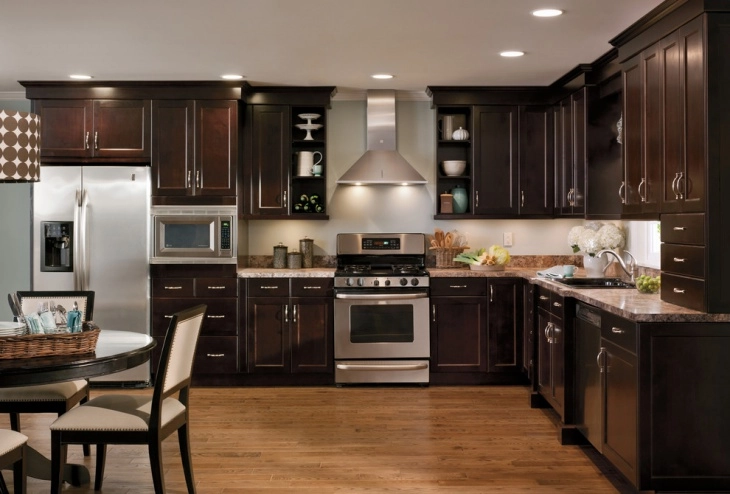 Chocolate-Brown-Kitchen-cabinets