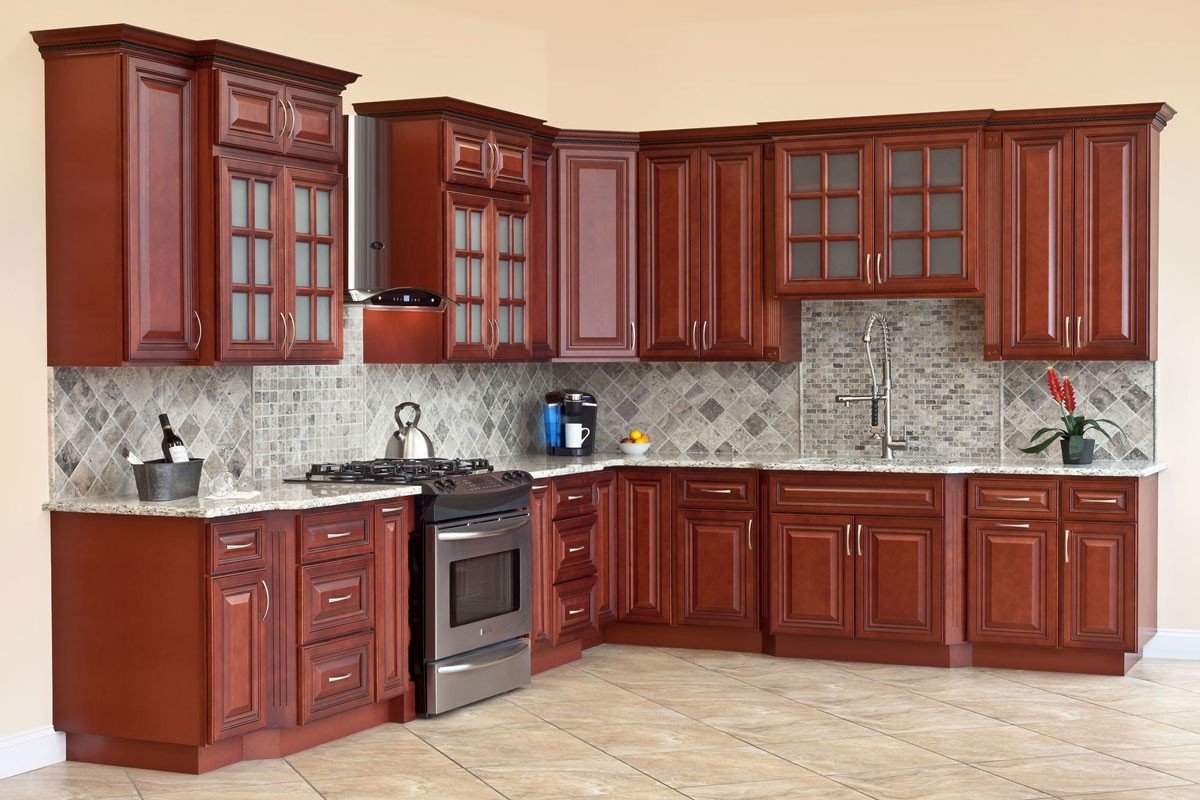 brown cabinets