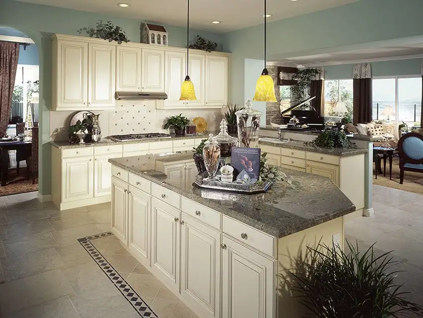 Kitchen with cream Cabinets and Gray Floor in Columbus Ohio