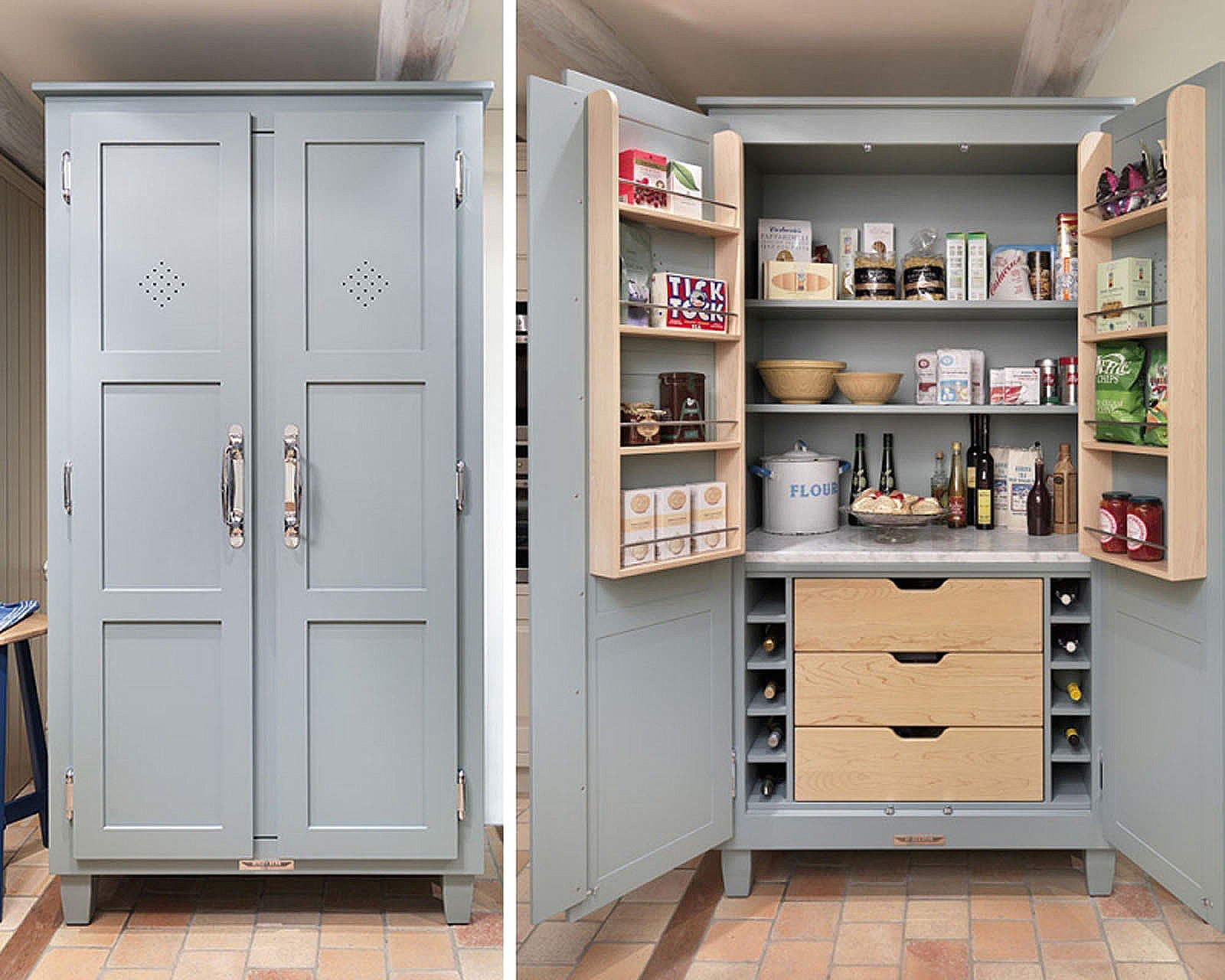 Grey color Kitchen Pantry Cabinets in Columbus Ohio