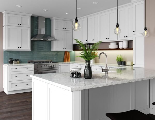 Vista White Kitchen Cabinets