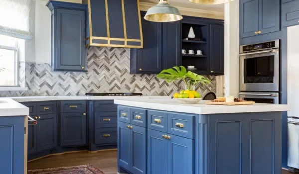 Fabuwood Galaxy Indigo Blue Cabinets - Bold and Striking Kitchen Design
